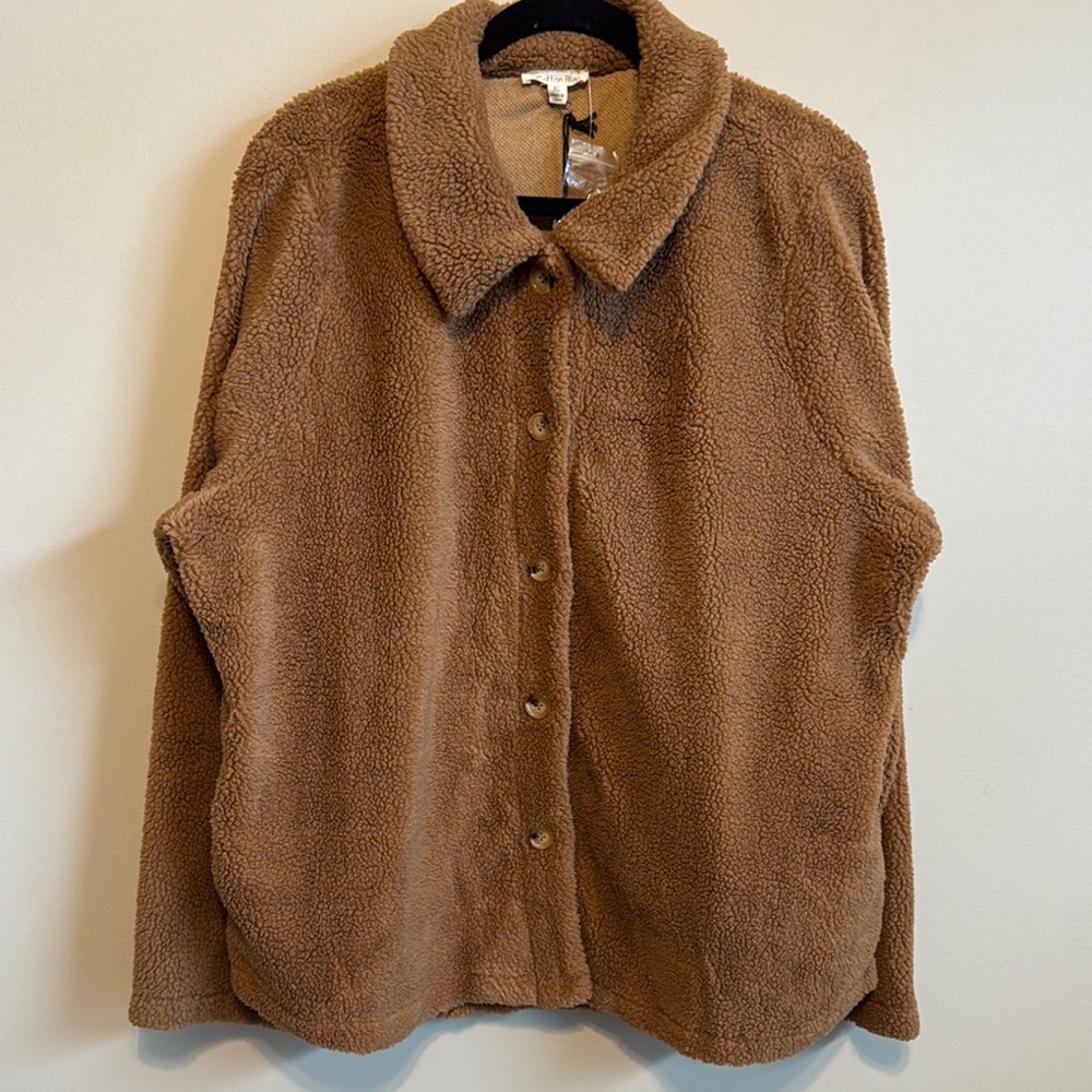 Cozy Brown Sherpa Jacket XL
